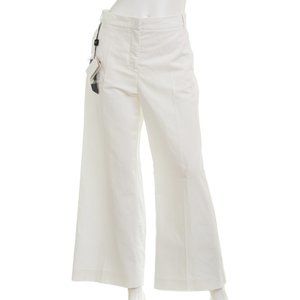 MAX MARA Curve Cropped Cotton Linen Trousers